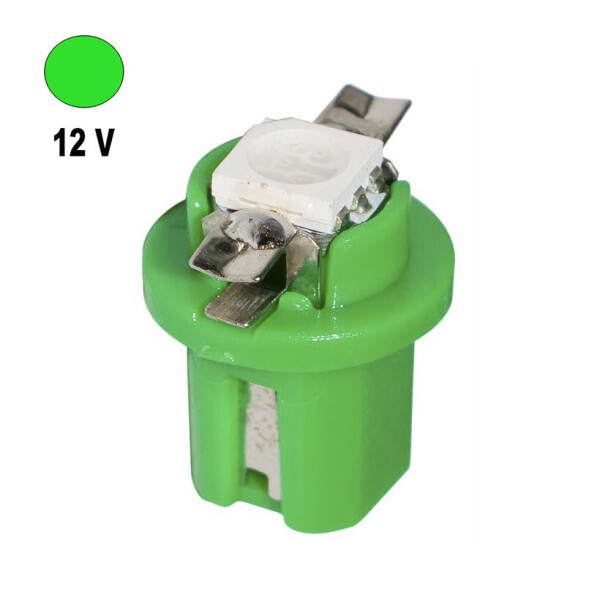 

Автолампа Terra T5 B8.5D, макс.диаметр 12мм, 3528х1smd, зеленая, 12В