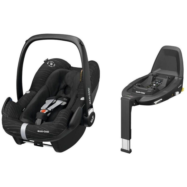 

Детское автокресло Maxi-Cosi Pebble Plus + baza FamilyFix3 Sparkling Black