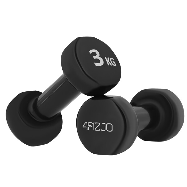 

Гантели виниловые 4FIZJO (4FJ0194), 2 шт по 3 кг