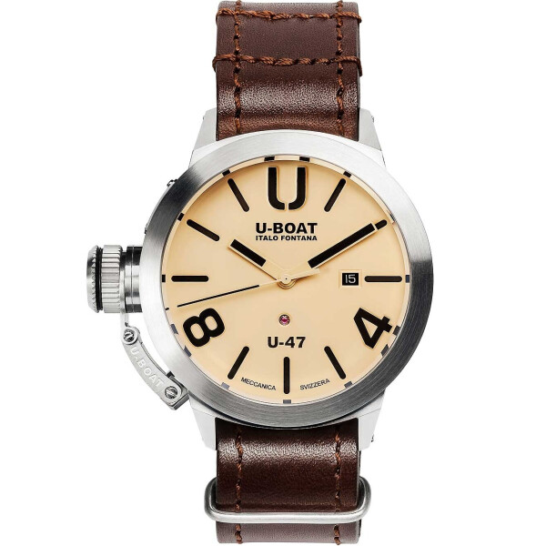 

Часы U-Boat 8106 Classico U-47 Automatik beige 47mm 100M
