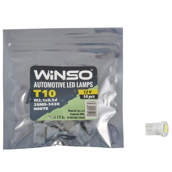 

LED лампа Winso T10 12V SMD5630 W2.1x9.5d 127300