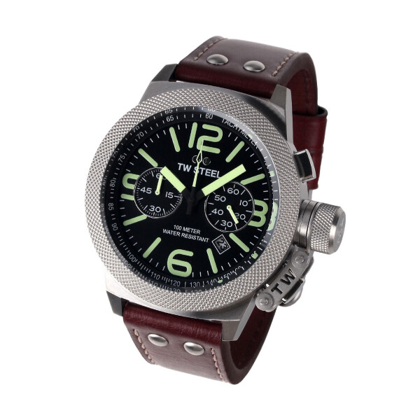 

Часы TW-Steel CS24 Canteen Leather Chronograph 50mm 10ATM