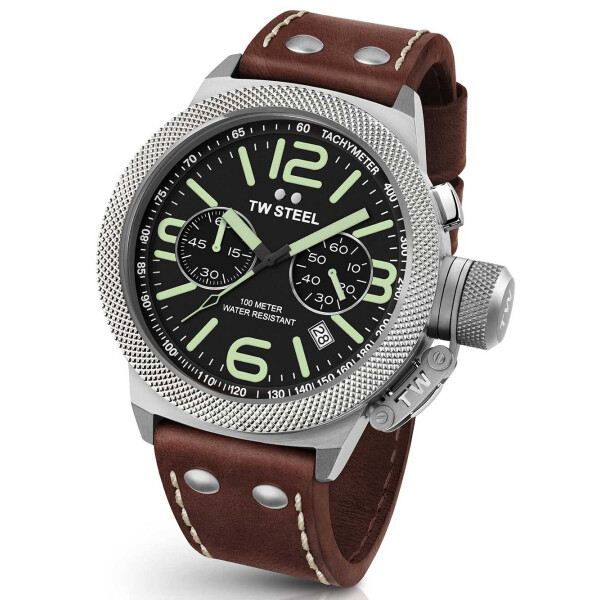 

Часы TW-Steel CS23 Canteen Leather Chronograph 45mm 10ATM