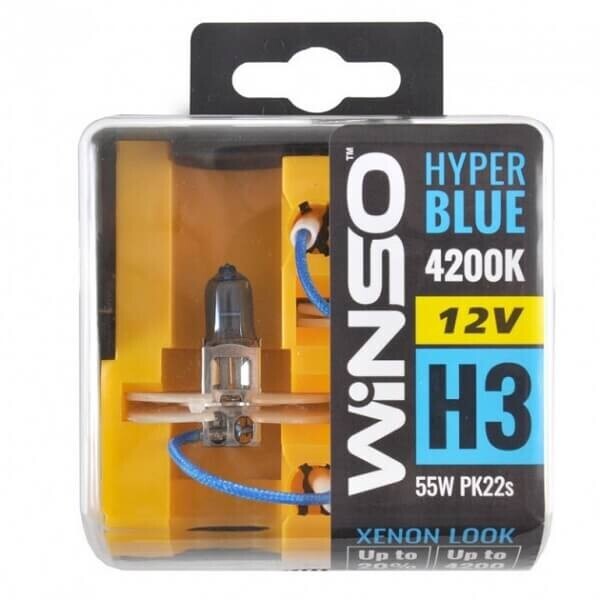 

Галогенные лампы Winso HYPER BLUE H3 12V 4200K 55W PK22s 2 шт (712350)