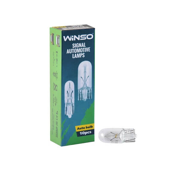 

Лампа накаливания Winso W5W 5W 12V W2.1x9.5d 713230