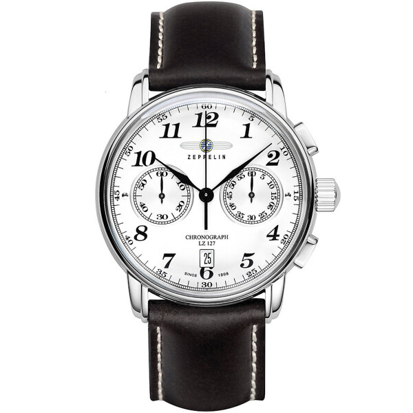 

Часы Zeppelin 7678-1 LZ127 Graf Zeppelin weiГџ 42mm 10 ATM
