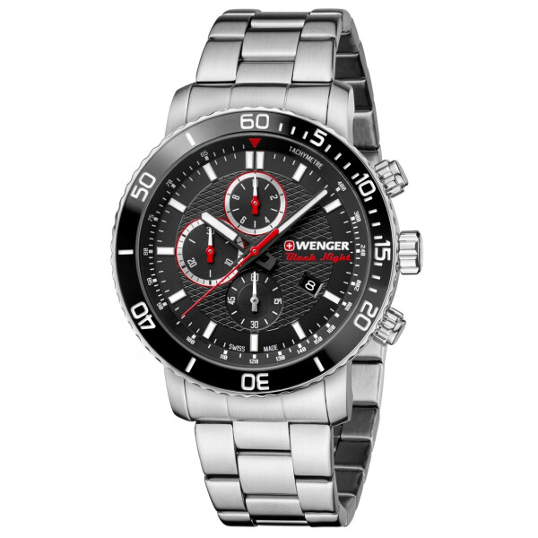 

Часы Wenger 01.1843.106 Roadster Black Night Chronograph 45mm 10ATM