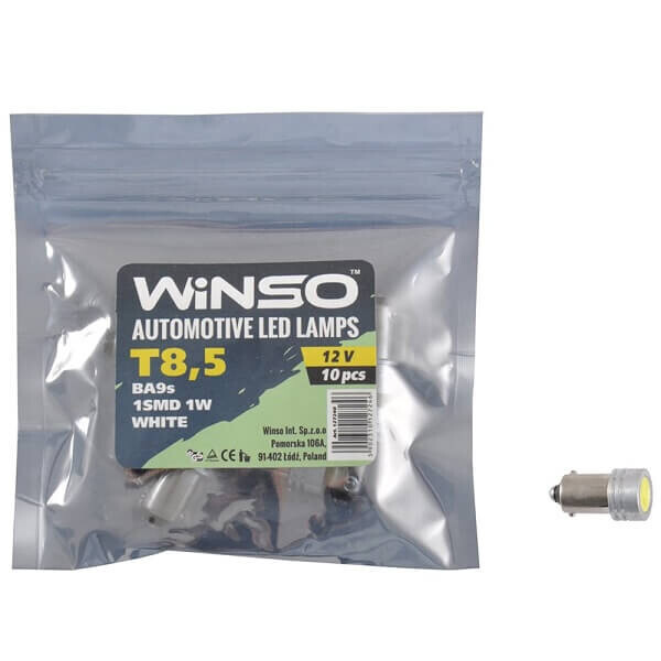 

LED лампа Winso T8.5 12V SMD5050 BA9s 127240
