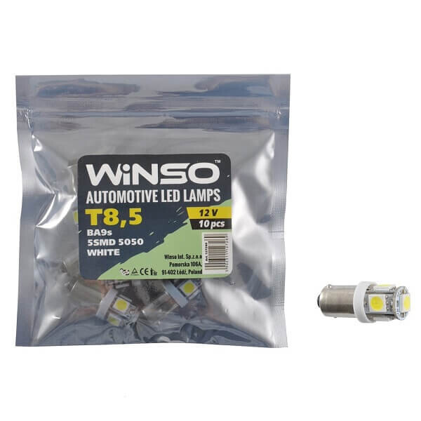 

LED лампа Winso T8.5 12V SMD5050 BA9s 127260