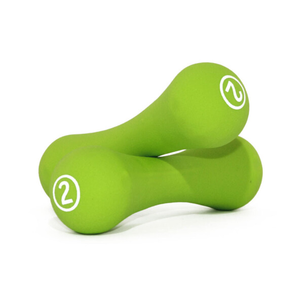

Гантели для фитнеса неопреновые LiveUp Neoprene dumbbell 2 кг зеленые