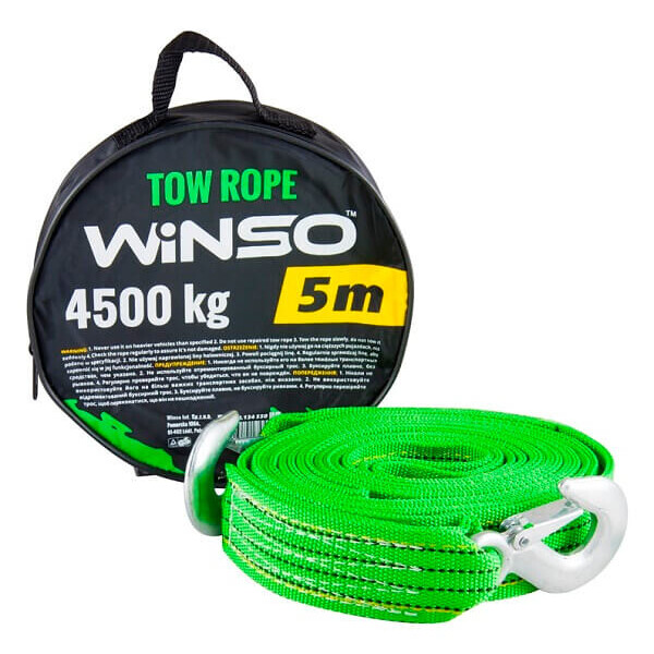

Трос буксировочный WINSO 4.5т 5м чехол 134550