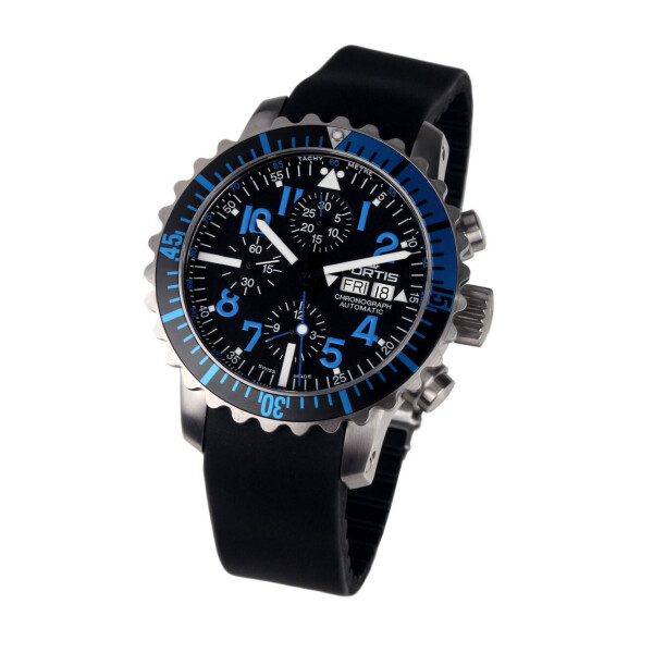 

Часы Fortis 671.15.45 K B-42 Marinemaster Blue Chronograph 42mm 20ATM