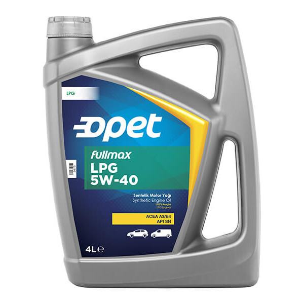

Масло моторное Opet для двигателей на газу FULLMAX LPG 5W-40 4л