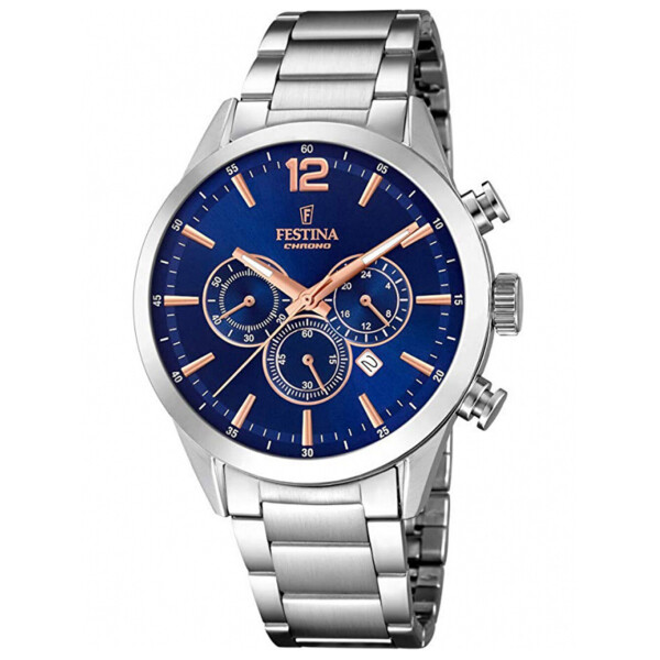 

Часы Festina F20343/9 Timeless Chronograph 43mm 10ATM