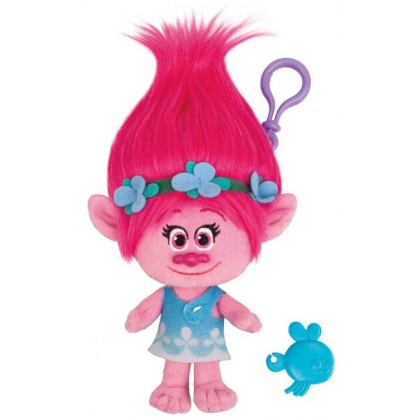 

Игрушка мягкая с клипсой Тролли Zuru Trolls Poppy 22см розовая