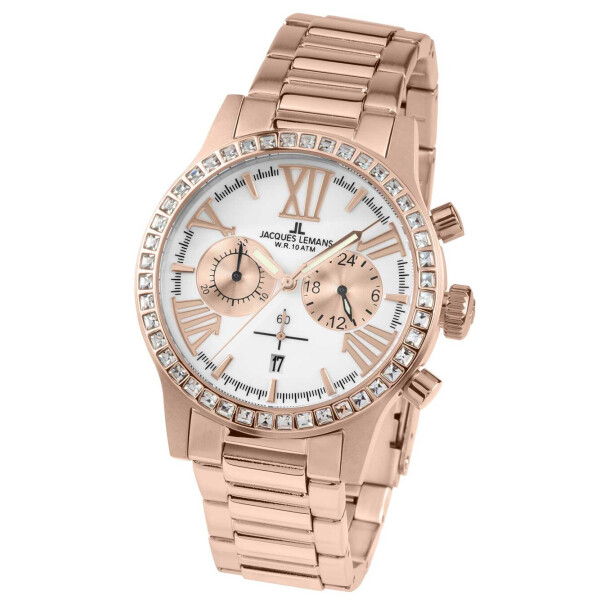 

Часы Jacques Lemans 1-1810J Porto Damen Chrono 42mm 10ATM