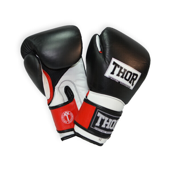 

Перчатки боксерские Thor Pro King (8041/02(Leather) B/R/Wh) - черно-красно-белые, 16oz