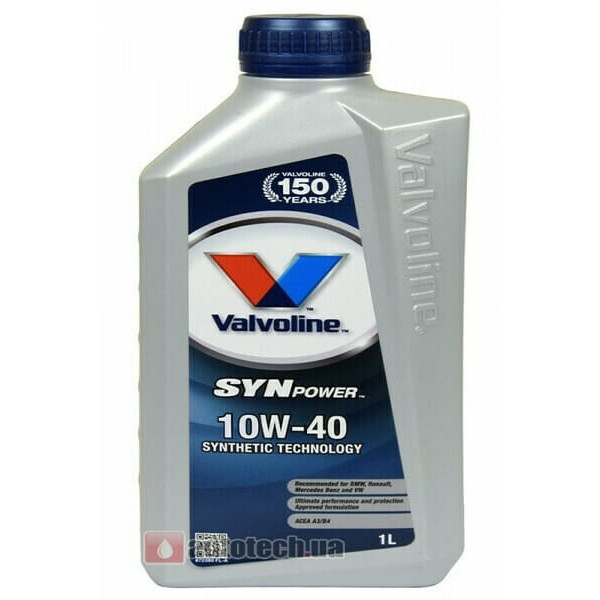 

Масло моторное VALVOLINE SYNPOWER 10W-40 1л