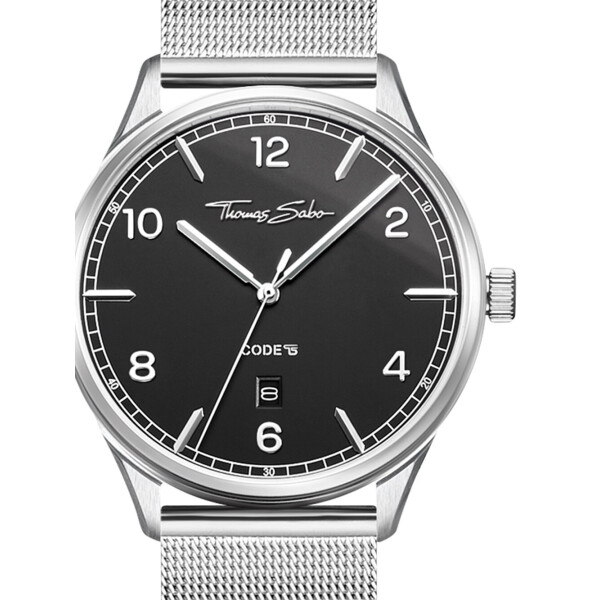 

Часы Thomas Sabo WA0339-201-203 Code TS Silber Schwarz Unisex 40mm