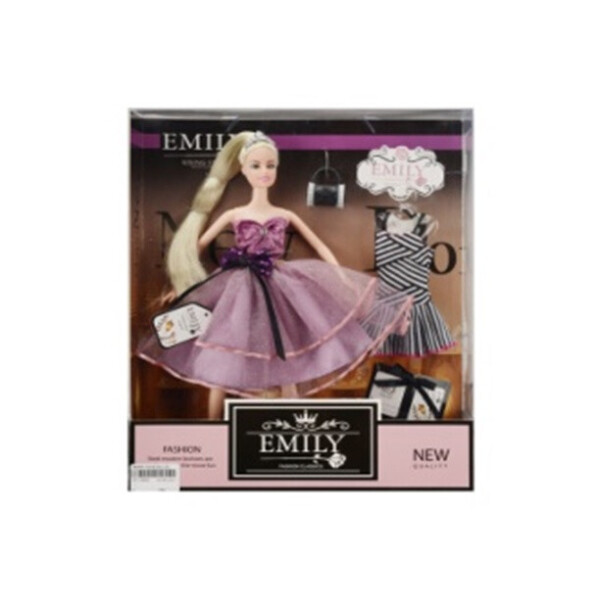 

Кукла "Emily" с платьем, с сумочкой, в кор.33*28*6см /48-2/