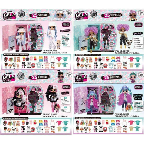 

Kукла BELA DOLLS старшая сестра 17,5 см + младшая (2 куклы в н-ре),4 вида микс, в кор