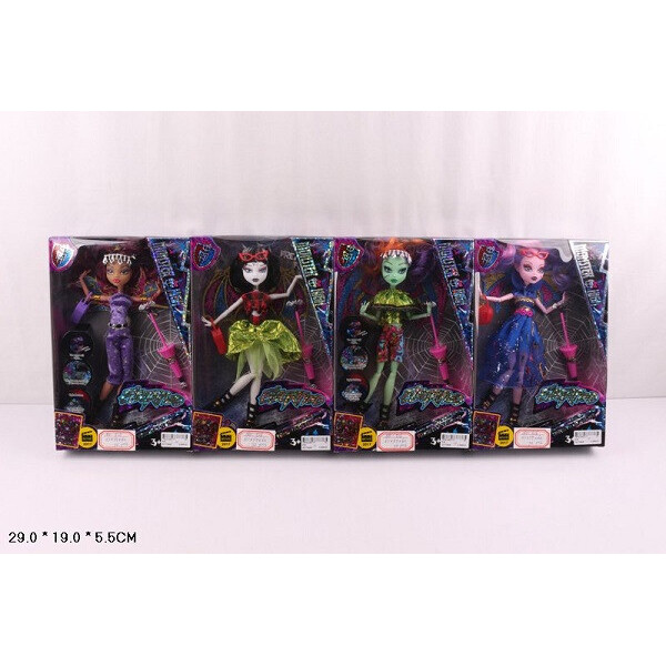 

Кукла "Monster High"Electrified" 4 вида, с зонтом,сумкой, шарнирные, в кор. 29*19*5,5см /72/