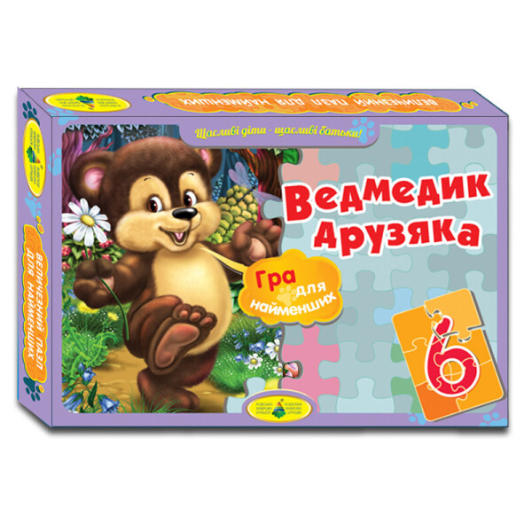 

Пазл 6 " Ведмедик Друзяка" в подарунк. коробці Энергия+