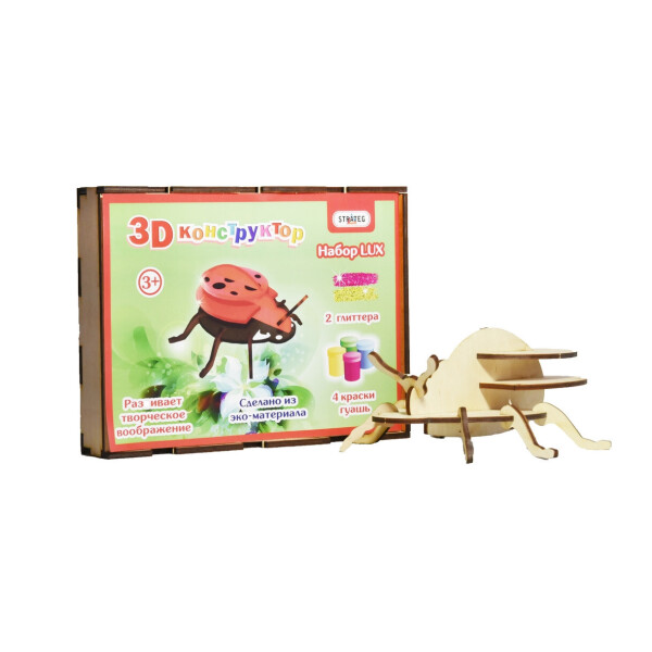 

Конструктор дерев. 3D "Божья коровка" в кор. 26*18*4 см. /9/