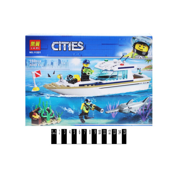 

Конструктор "CITIES" "Яхта для дайвінгу" 160дет 26*19*6см /60/