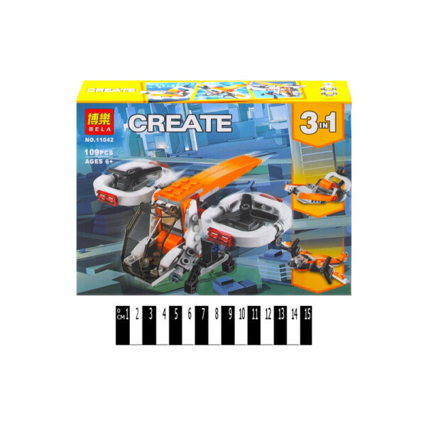 

Конструктор "CREATOR" "Исследовательский дрон" 109дет. в кор. 22*17*4,5см /84/