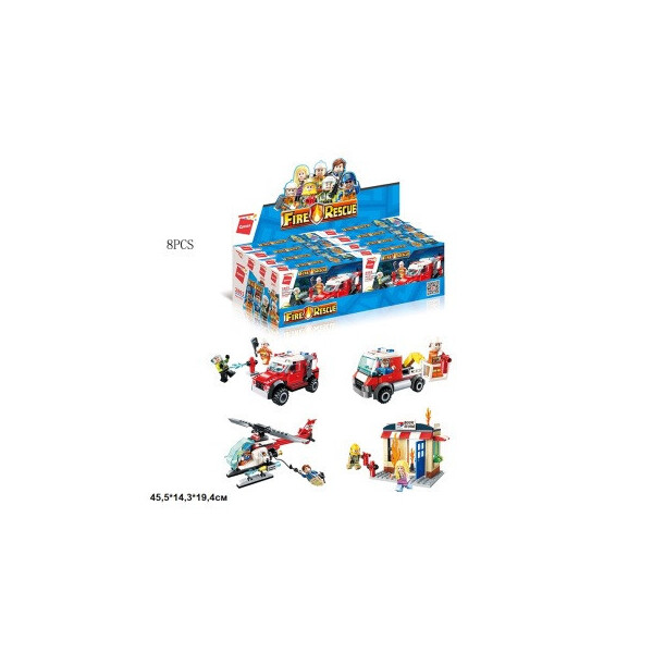 

Конструктор BRICK 2801-2804 Fire rescue пожарная техника 88-117дет.спак.4в./8/64/