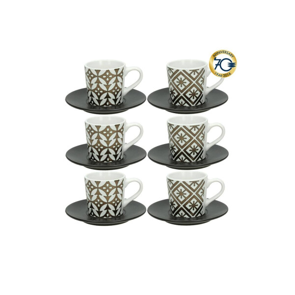 

Набор кофейных чашек TOGNANA RELIEFGOLD WHI 6 шт 90 мл (RE18501M006)