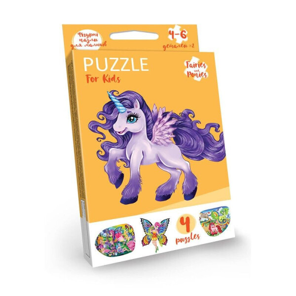 

Развивающие пазлы "Puzzle For Kids" PFK-05-12 (Единорог фиолетовый)