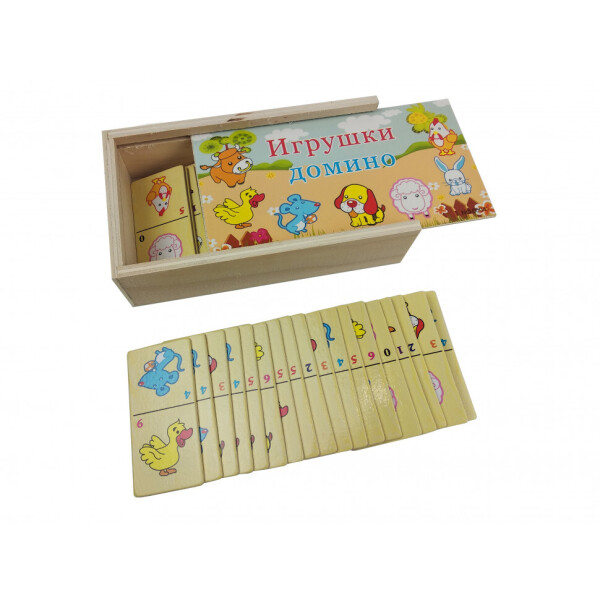 

Деревянная игрушка Домино в пенале MD 2482 (Животные)