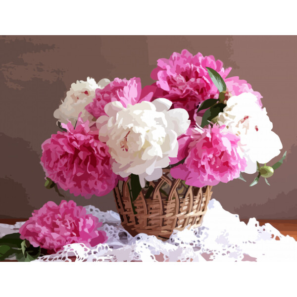 

Картина по номерам. Art Craft "Пионы в корзинке" 40*50 см 12130-AC