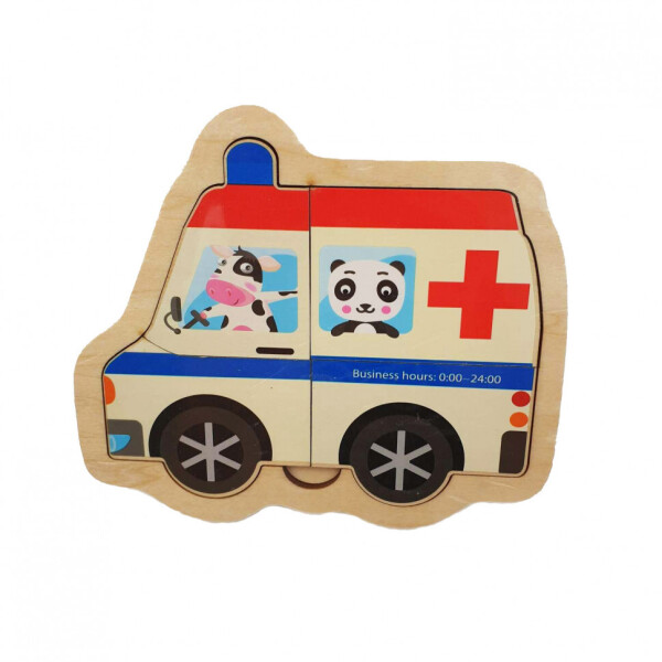 

Деревянная игрушка Пазлы MD 2283 (Скорая помощь)