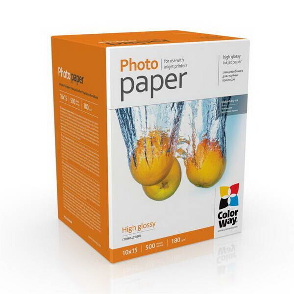 

Фотобумага CW глянцевая 180г/м2 10х15см 500л (PG1805004R)