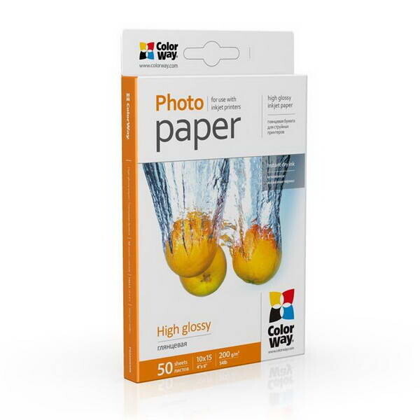 

Фотобумага CW глянцевая 200г/м2 10х15см 50л (PG2000504R)
