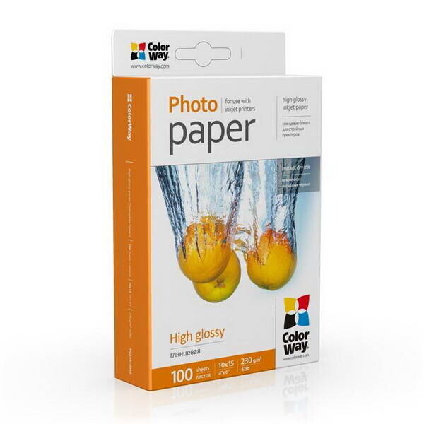 

Фотобумага CW глянцевая 230г/м2 10х15см 100л (PG2301004R)