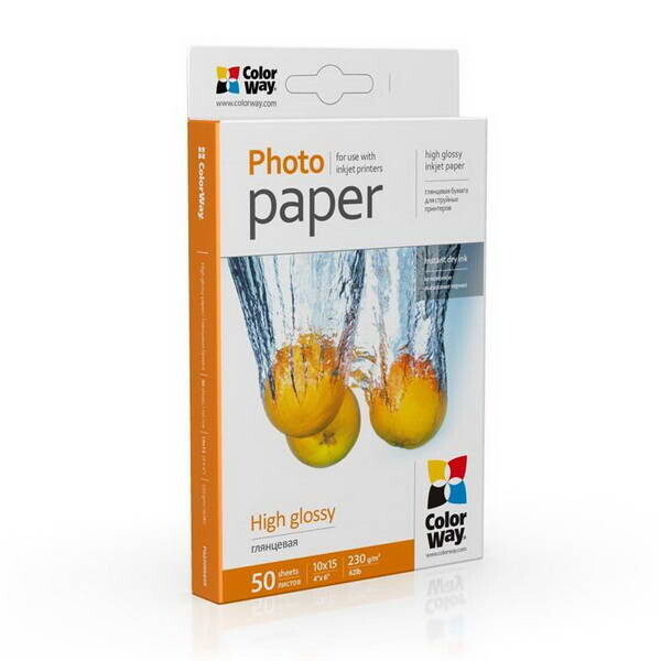 

Фотобумага CW глянцевая 230г/м2 10х15см 50л (PG2300504R)