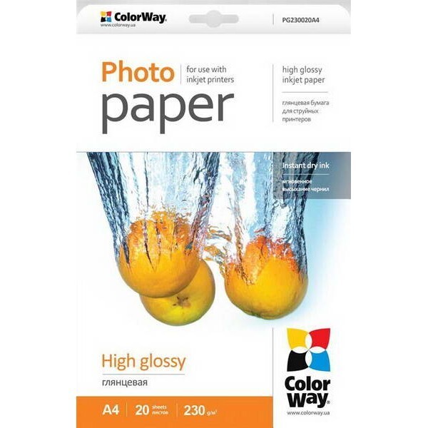 

Фотобумага CW глянцевая 230г/м2 A4 20л (PG230020A4)