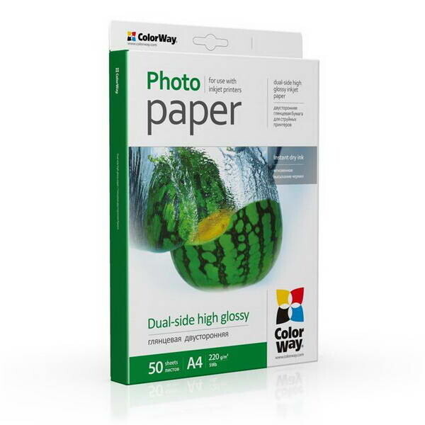 

Фотобумага CW глянцевая двусторонняя 220г/м2 A4 50л (PGD220050A4)
