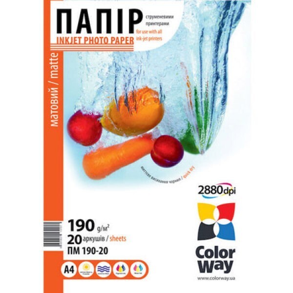 

Фотобумага CW матовая 190г/м2 A4 20л (PM190020A4)