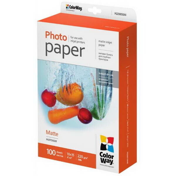 

Фотобумага CW матовая 220г/м2 10x15см 100л (PM2201004R)