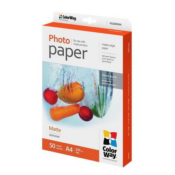 

Фотобумага CW матовая 220г/м2 A4 50л (PM220050A4)