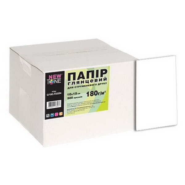 

Фотобумага NewTone глянцевая 180г/м2 10х15см 500л (G180.F500N)