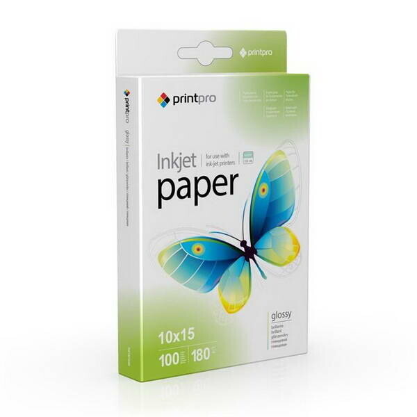 

Фотобумага PrintPro глянцевая 180г/м2 10x15см 100л (PGE1801004R)