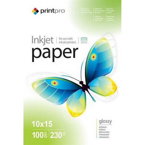 

Фотобумага PrintPro глянцевая 230г/м2 10x15см 100л (PGE2301004R)
