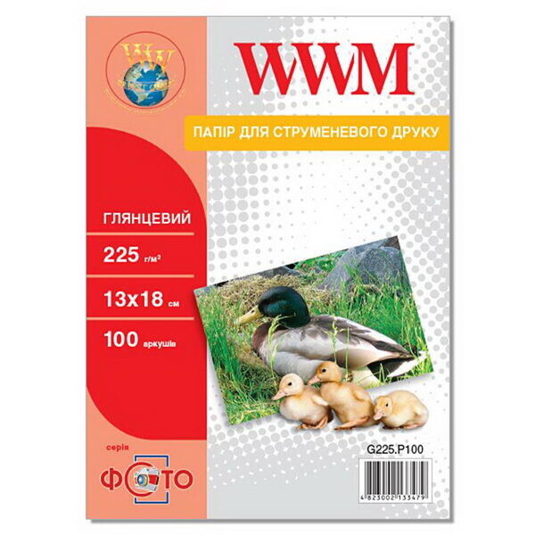 

Фотобумага WWM Photo глянцевая 225г/м2 13х18см 100л (G225.P100)