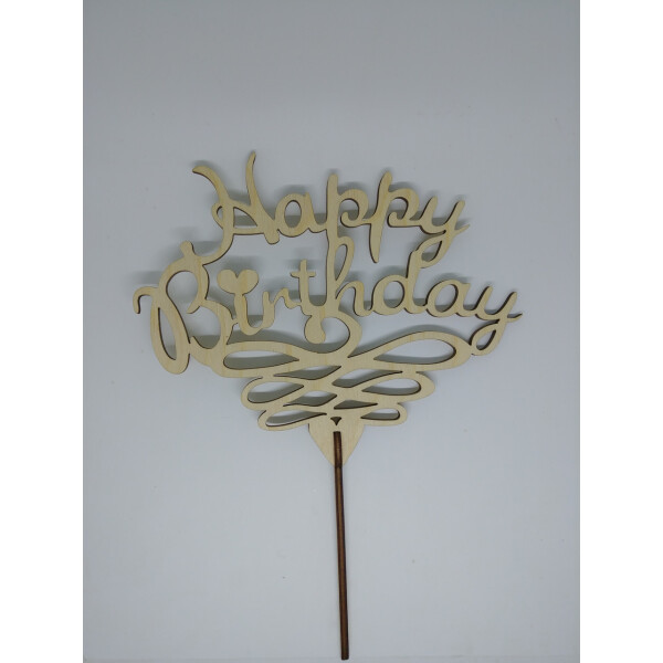 

Топпер для цветов и торта HOT-KITCHEN Happy Binthday Деревянный 25*19 см (т87) упак 10шт
